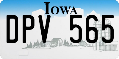 IA license plate DPV565