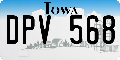 IA license plate DPV568