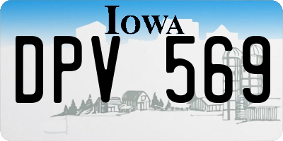 IA license plate DPV569