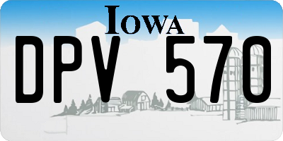 IA license plate DPV570