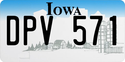 IA license plate DPV571