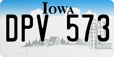 IA license plate DPV573
