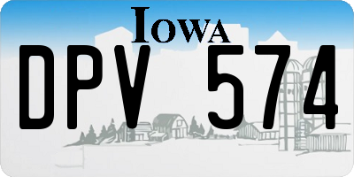IA license plate DPV574