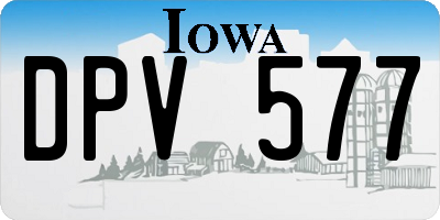 IA license plate DPV577