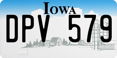 IA license plate DPV579