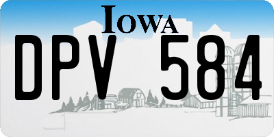 IA license plate DPV584