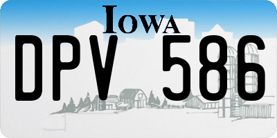 IA license plate DPV586