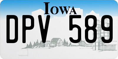 IA license plate DPV589