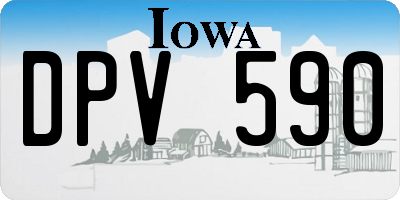 IA license plate DPV590