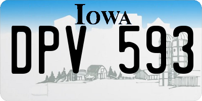 IA license plate DPV593