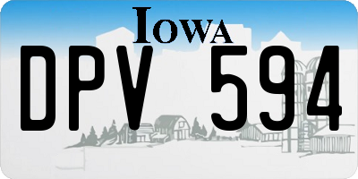 IA license plate DPV594