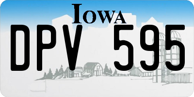 IA license plate DPV595