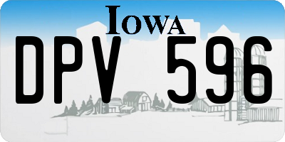 IA license plate DPV596