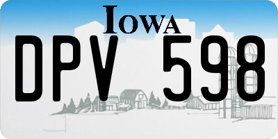 IA license plate DPV598