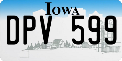 IA license plate DPV599