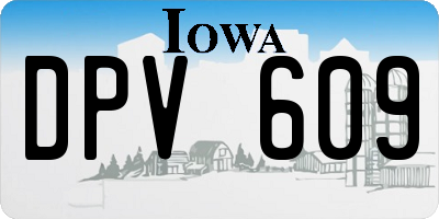 IA license plate DPV609