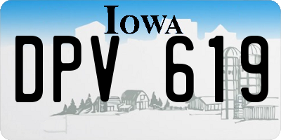 IA license plate DPV619