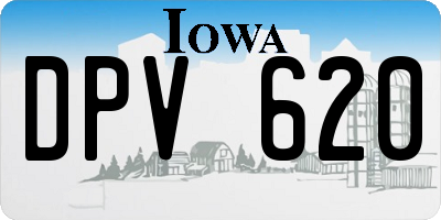 IA license plate DPV620