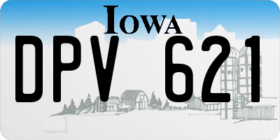 IA license plate DPV621