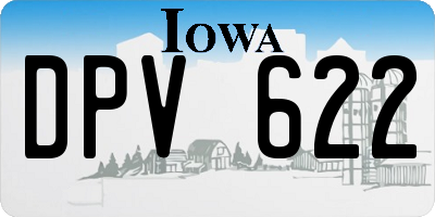 IA license plate DPV622