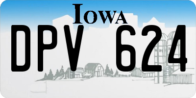 IA license plate DPV624