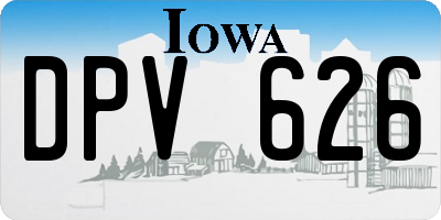 IA license plate DPV626