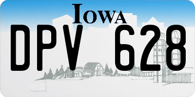 IA license plate DPV628