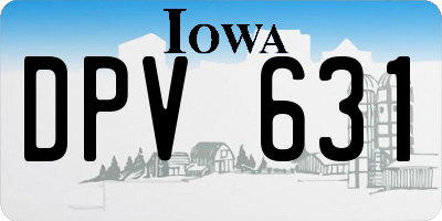 IA license plate DPV631