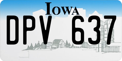 IA license plate DPV637