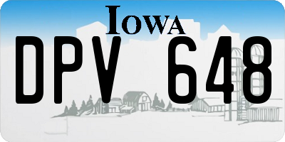 IA license plate DPV648