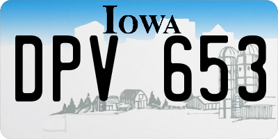 IA license plate DPV653