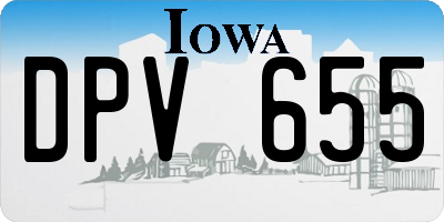 IA license plate DPV655