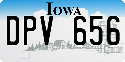 IA license plate DPV656