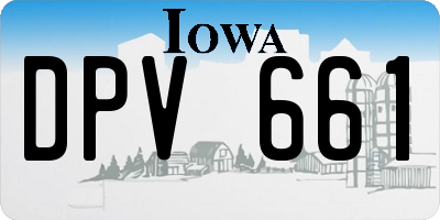 IA license plate DPV661