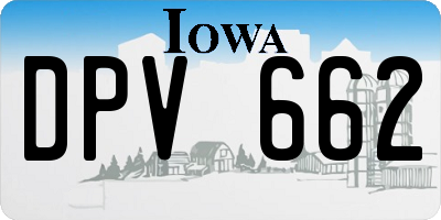 IA license plate DPV662