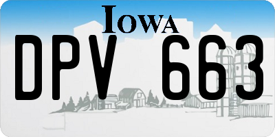 IA license plate DPV663