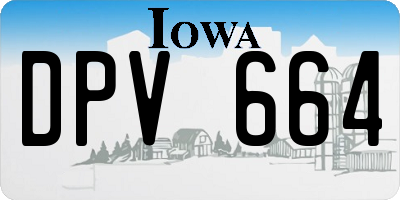 IA license plate DPV664