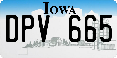 IA license plate DPV665