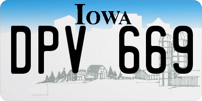 IA license plate DPV669