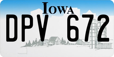 IA license plate DPV672