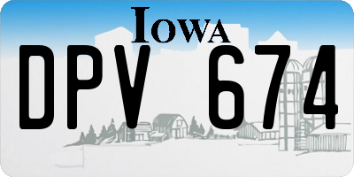 IA license plate DPV674
