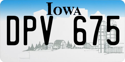 IA license plate DPV675