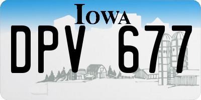 IA license plate DPV677