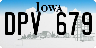 IA license plate DPV679