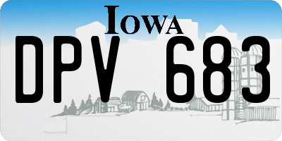 IA license plate DPV683