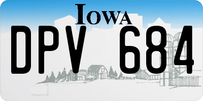 IA license plate DPV684