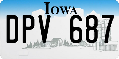 IA license plate DPV687
