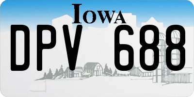 IA license plate DPV688