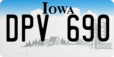 IA license plate DPV690