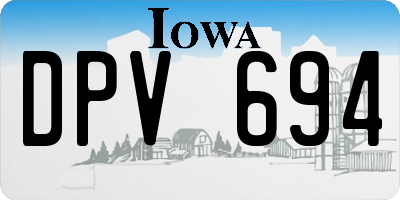 IA license plate DPV694